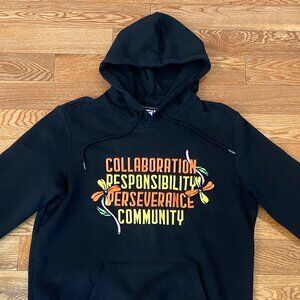 Mens Puma Black Court Crush Hoodie Medium Embroidery Pullover